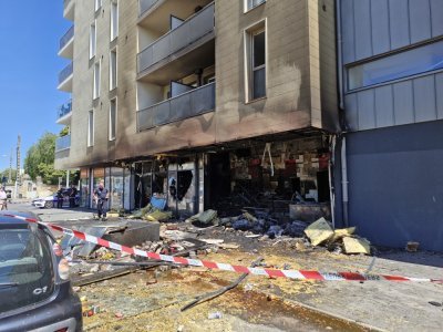 L'explosion de la boucherie a entraîné d'importants dégâts.