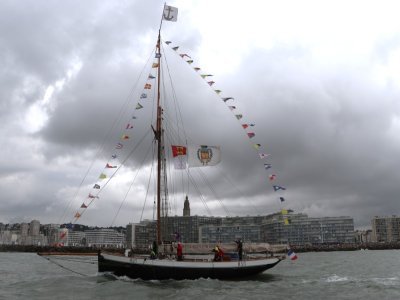 Le cotre Marie-Fernand, bateau invité par les organisateurs, est un digne représentant du patrimoine maritime havrais. - Maëlys Blondel