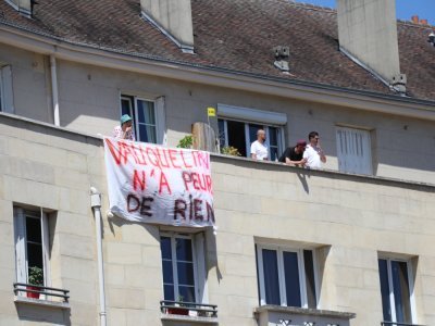 Kévin Vauquelin avait des supporters depuis les balcons.