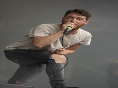 François-Xavier Josset, le chanteur du groupe de punk rock francophone Poesie Zero, a électrisé le public du festival Art Sonic. - Stéphane Mahot