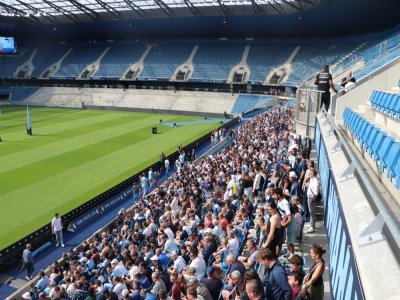 La foule dans le Stade Océane durant le Fan Day… - Maëlys Blondel