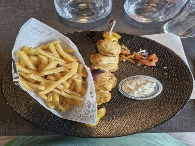Brochette de poulet aux épices d'Orient.