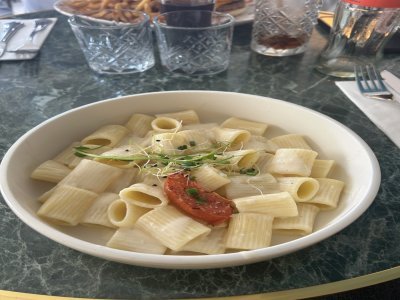Les rigatonis au fromage.
