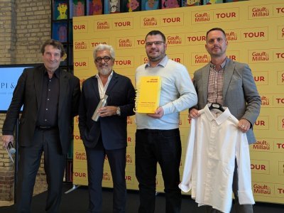 Matthieu Pouleur, qui officie dans les cuisines du restaurant Les Impressionnistes, à la Ferme Saint-Siméon de Honfleur, est sacré Grand de demain. - Célia Caradec