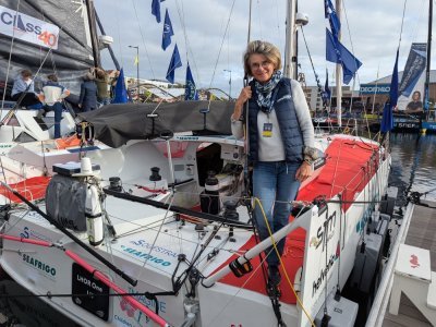 Depuis plusieurs Transat, Catherine assure l'avitaillement en nourriture pour le Class 40 Seafrigo-Sogestran. - Célia Caradec
