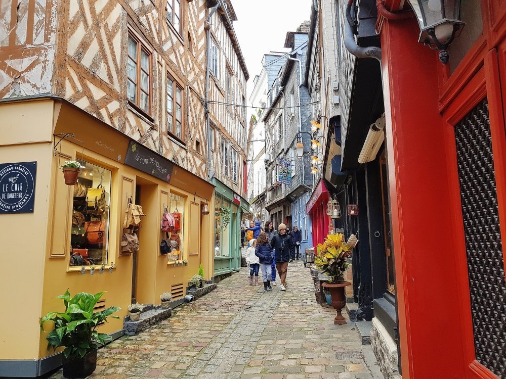 Honfleur et ses rues piétonnes.
