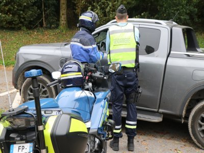 Contrôle gendarmerie A29 aire de Bolleville - Cédric Thomire
