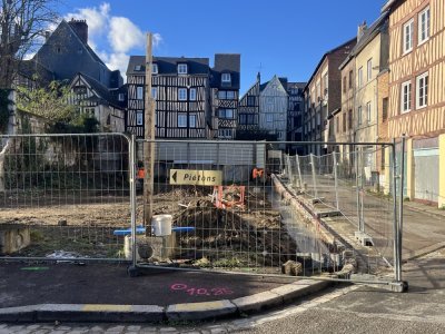 Le nouveau jardin public se trouve le long de l'Aître Saint-Maclou. - Margaux Fresnais