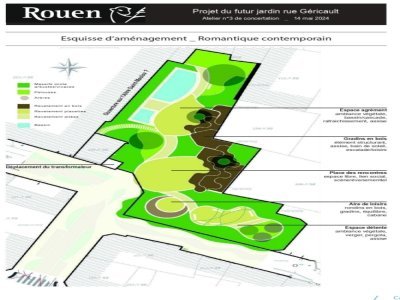 Le nouveau jardin public, situé rue Théodore Géricault, devrait être accessible au public au printemps prochain.