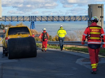 Parmi les équipements de la FARN, ces réservoirs de carburants qui permettent d'alimenter les diesels d'ultime secours, derniers équipements capables d'alimenter la centrale en électricité en cas de catastrophe. - Célia Caradec