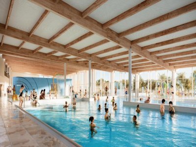 Le projet de l'intérieur du centre aquatique. - Honfleur-Beuzeville