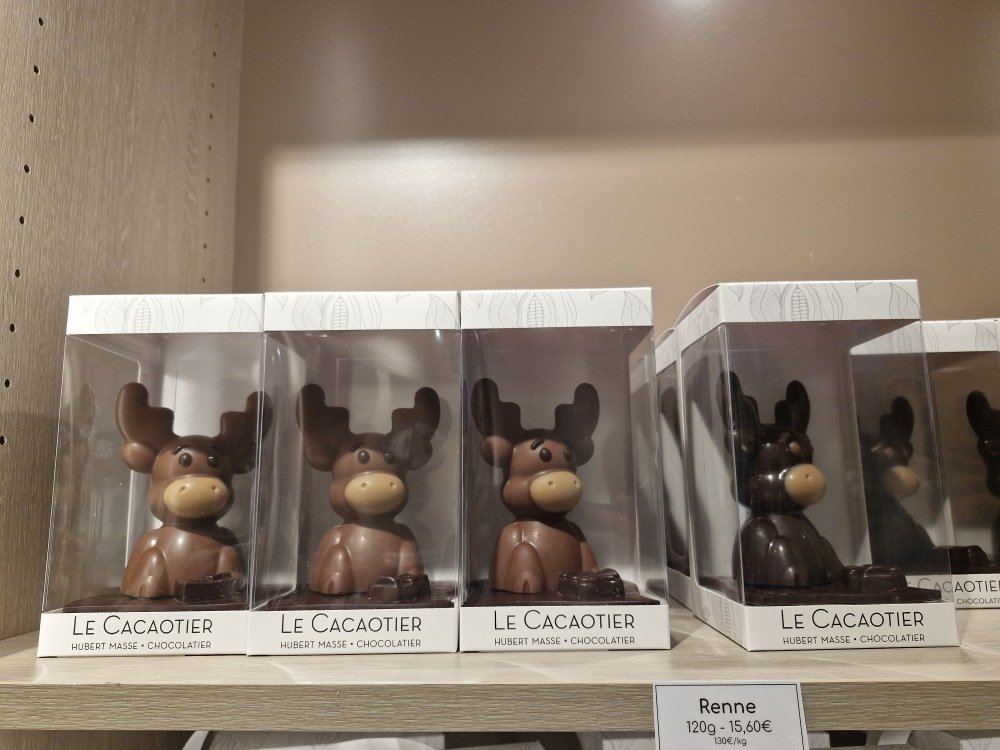 Le Cacaotier propose des rennes en chocolat &agrave; Rouen pour No&euml;l.