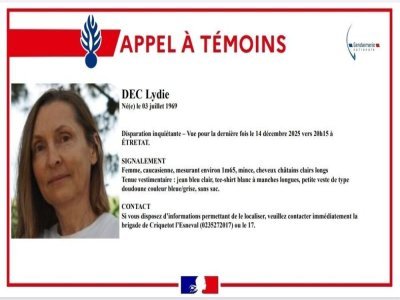 La quinquag&eacute;naire n'a plus &eacute;t&eacute; vue depuis dimanche 14&nbsp;d&eacute;cembre. - Gendarmerie de la Seine-Maritime