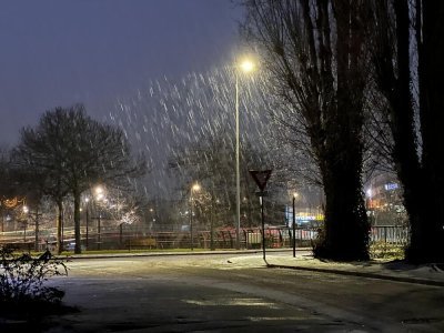 Il neigeait fort ce matin &agrave; Saint-L&ocirc;&nbsp;!