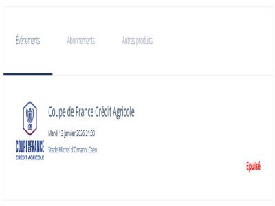 Tous les billets de la vente en ligne ont &eacute;t&eacute; vendus en l'espace d'une heure sur le site internet du SM Caen. - L&eacute;o Besselievre