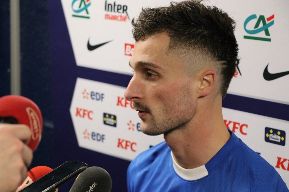 Gr&eacute;goire Delain, le capitaine du BFC, &eacute;tait &eacute;mu en zone mixte apr&egrave;s le match.