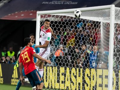 Romain Sa&iuml;ss lors de la Coupe du monde 2018 face &agrave; l'Espagne - Александр Подгорчук - Wikicommons