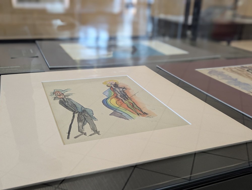 Queneau a aussi r&eacute;alis&eacute; des gouaches, des dessins.