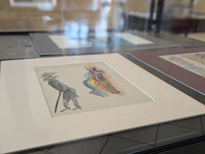 Queneau a aussi r&eacute;alis&eacute; des gouaches, des dessins. - C&eacute;lia Caradec