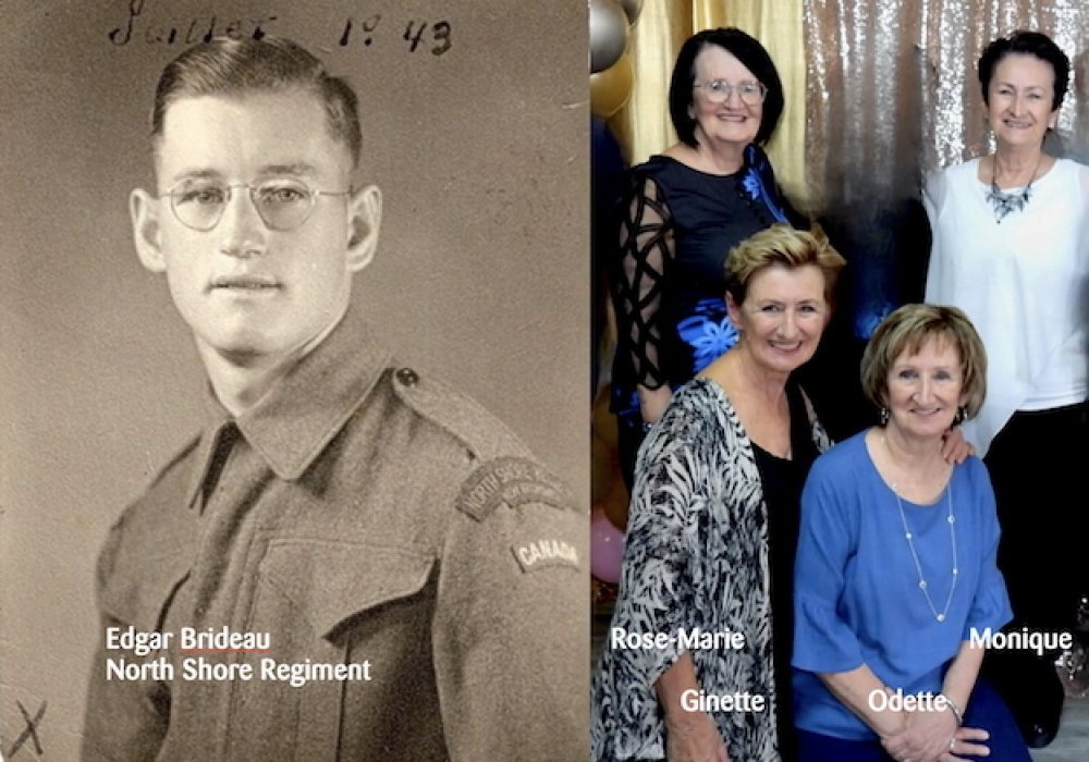 Edgar Brideau et ses filles. Elles se rendront pour la premi&egrave;re fois de leur vie &agrave; Juno Beach en ao&ucirc;t.