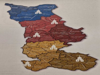 Voici la nouvelle carte avec les six nouvelles paroisses dans la Manche. - Dioc&egrave;se de Coutances