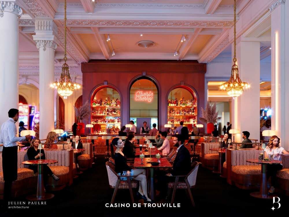 Le Ch&eacute;rie Cherry, nouveau bar central du casino de Trouville-sur-Mer. Ce projet de r&eacute;novation est l'un des plus gros du groupe Barri&egrave;re durant les prochaines ann&eacute;es.