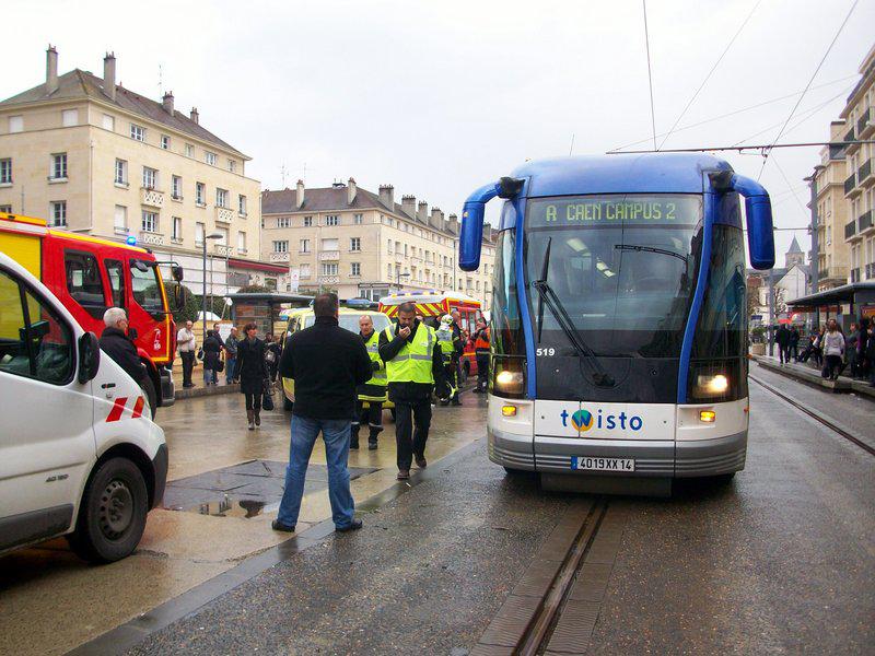 Accident de tram à Caen, avec un piéton. - Tendance Ouest