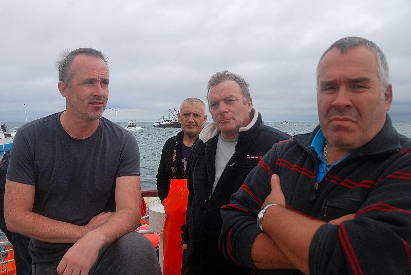 Le 8 octobre 2012, au plus fort de l'affrontement entre pêcheurs français et britanniques, Claude Milliner était monté à bord d'un coquillard écossais, un contact qui a sans doute évité le pire - Pierre Guillaume