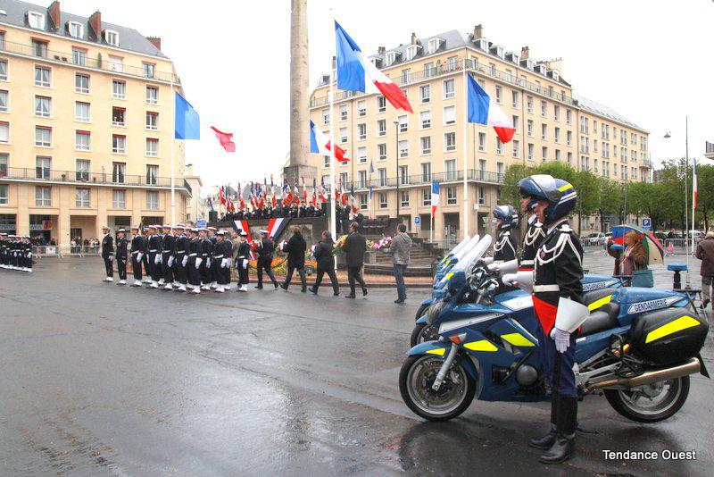 Cérémonie du 68e anniversaire de la Victoire de 1945 à Caen.