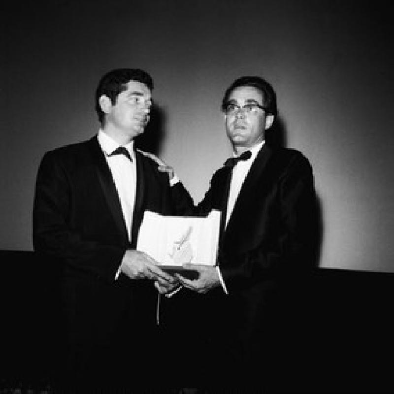 Jacques Demy (à gauche) et Michel Legrand. - Huffschmitt-sipa