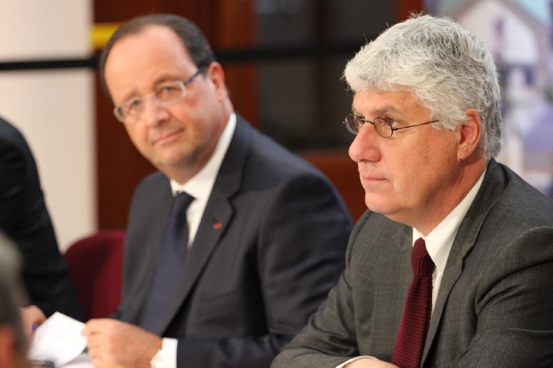 Première visite à Cherbourg pour Philippe Martin, ministre de l'écologie. - Benoît Merlet