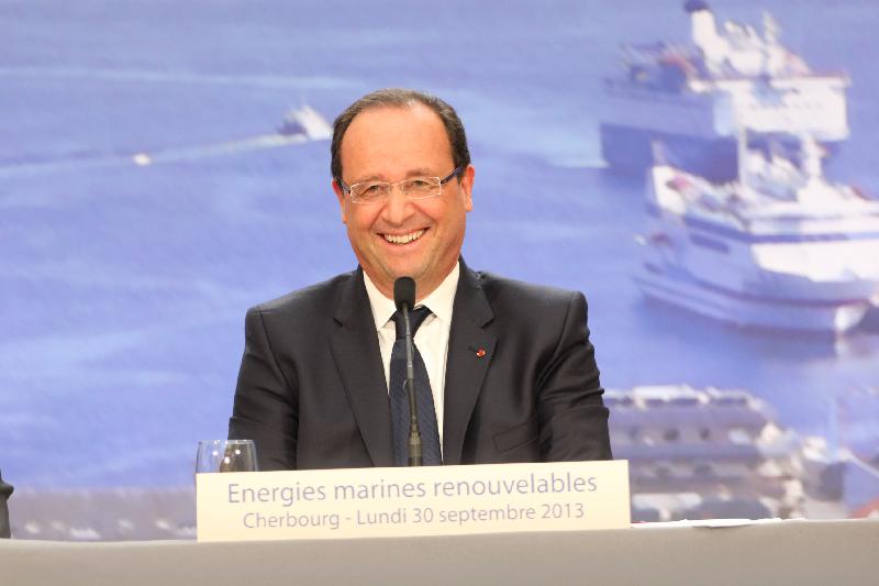 "C'est un défi considérable pour la Manche et pour Cherbourg" a déclaré F. Hollande. - Benoît Merlet