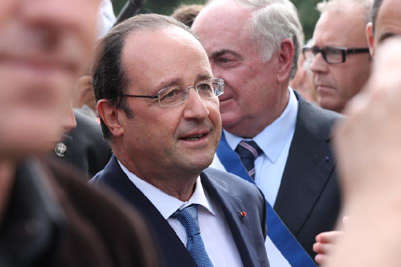 François Hollande à Trévières (14) - Juin 2014 - Maxence Gorréguès