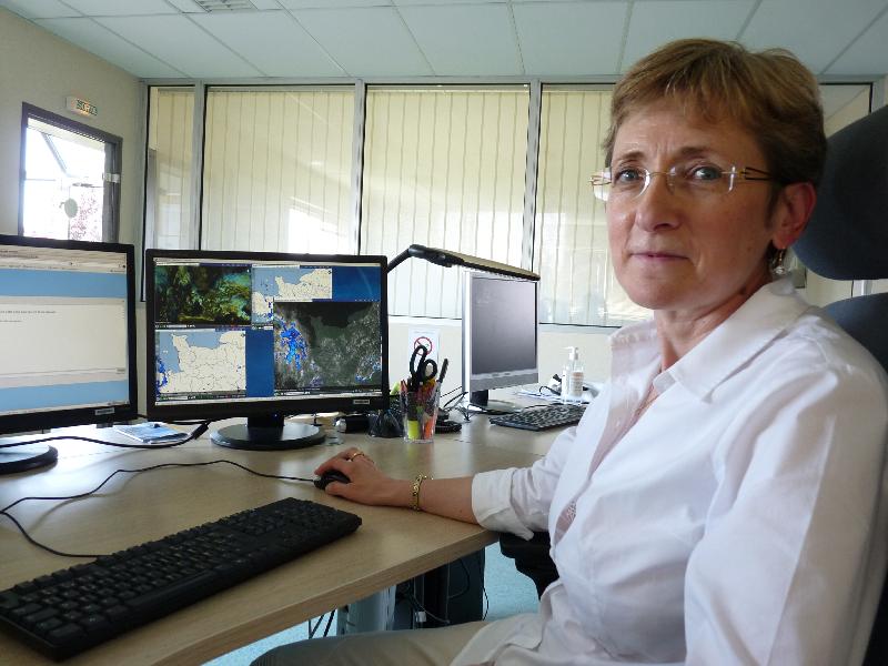 Marie-Annick Buhler, directrice de la station Météo France de Caen Carpiquet.